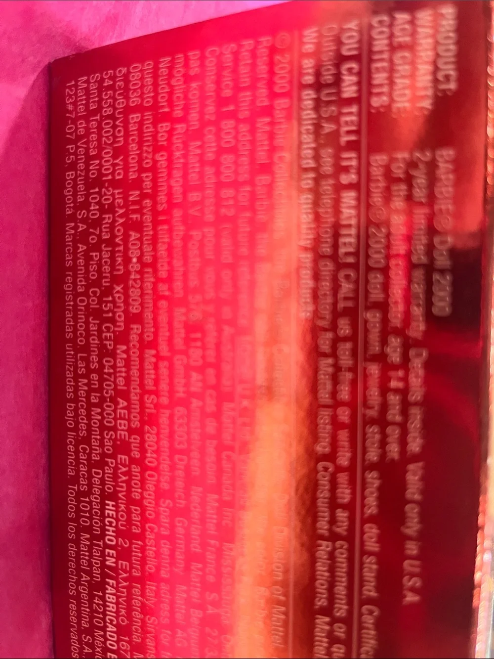 2000 Y2K Collector Barbie in Red & Silver Sequin Sealed NRFB